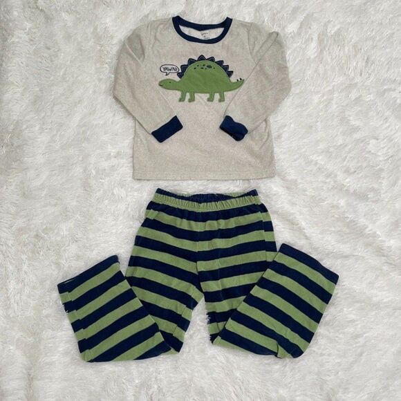 Toddlers Carter's Dinosaur Matching Set in Green Size 6 - Picture 3 of 11